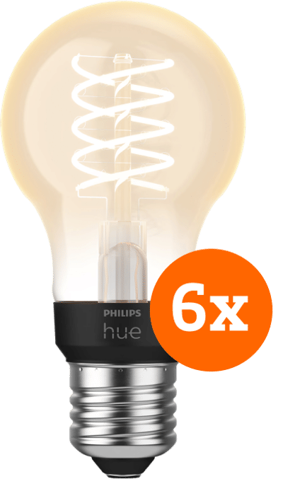 Philips Hue Filamentlamp White Standaard E27 - 2023 - 6-pack