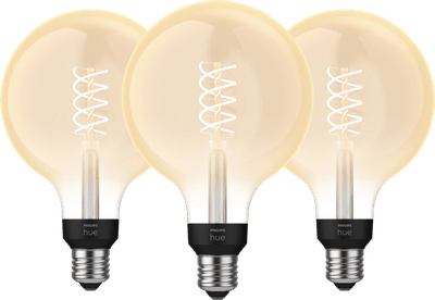 Philips Hue Filamentlamp White Globe XL E27 - 2023 - 3-pack