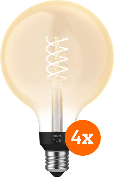 Philips Hue Filamentlamp White Globe XL E27 - 2023 - 4-pack