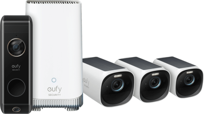 Eufycam 3 3-Pack + Video Doorbell Dual 2 Pro