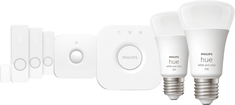 Philips Hue Secure Startpakket E27 White Ambiance 2-Pack + Sensoren