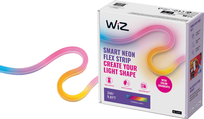 WiZ Neon Lightstrip voor binnen - Gekleurd en wit licht - 3m