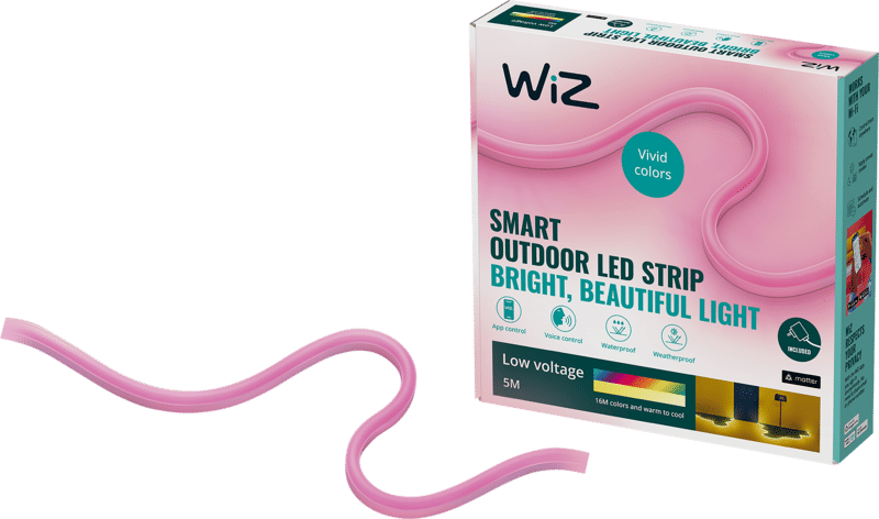 WiZ Lightstrip voor buiten - Gekleurd en wit licht - 5m