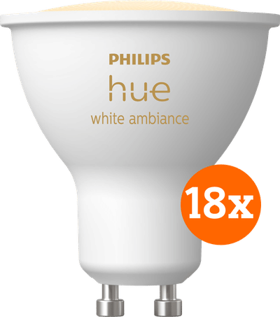 Philips Hue White Ambiance GU10 18-pack