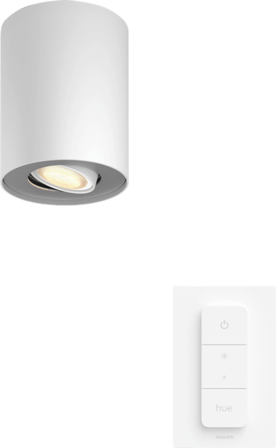 Philips Hue Pillar Opbouwspot White Ambiance - Wit - 1-spots + Dimmer