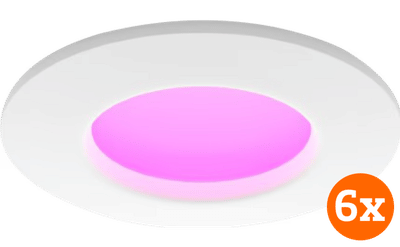 Philips Hue Inbouwspot Slim - White and color - 90mm - wit - 6-pack