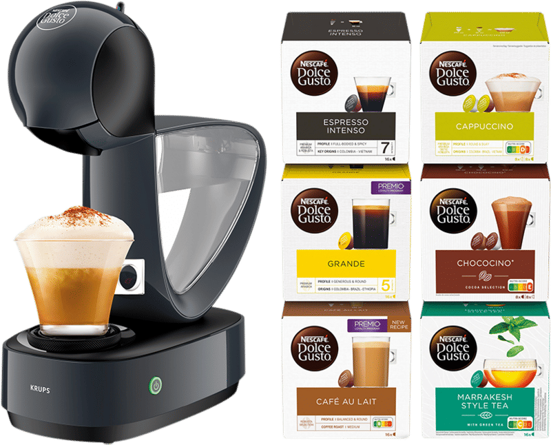 Krups Nescafe Dolce Gusto Infinissima Cosmic Grey + 96 Capsules