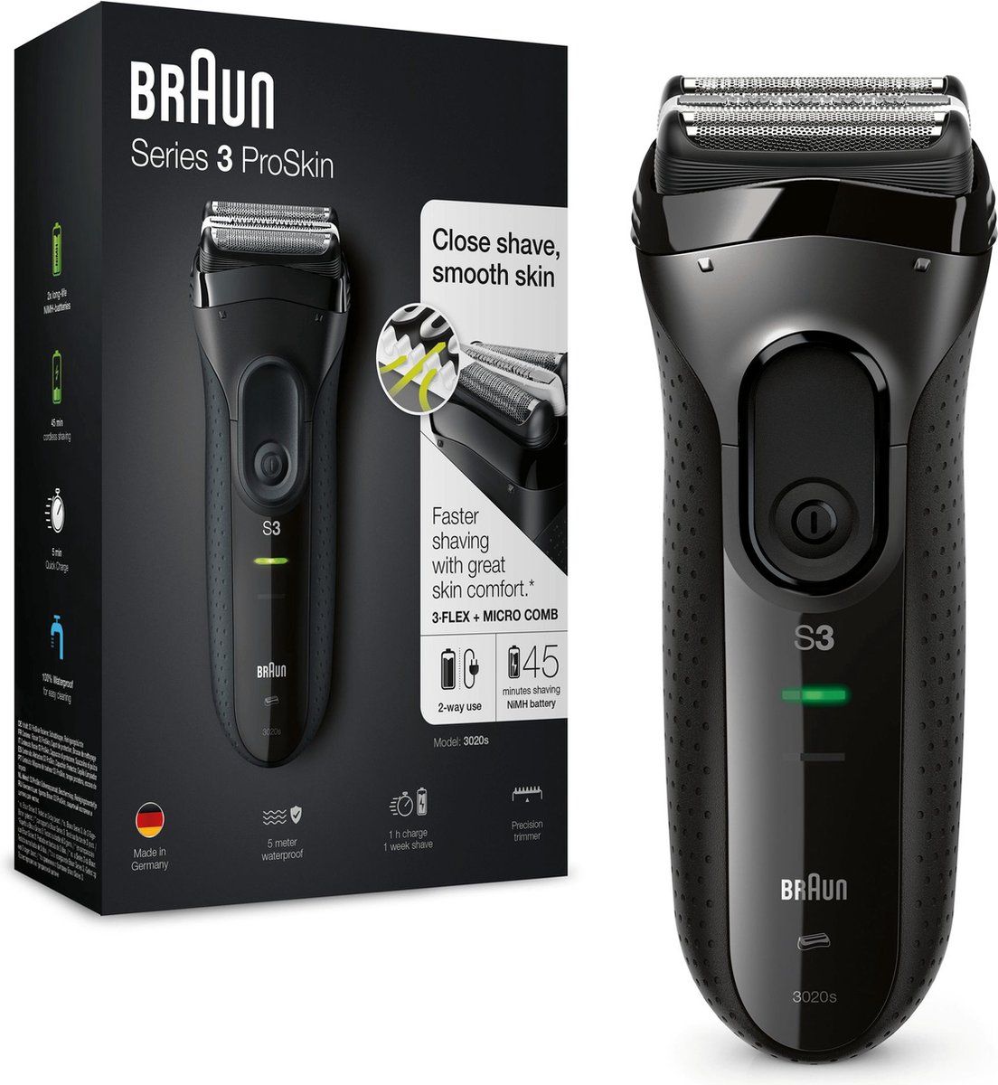 Braun Series 3 3020s - Elektrisch Scheerapparaat Mannen