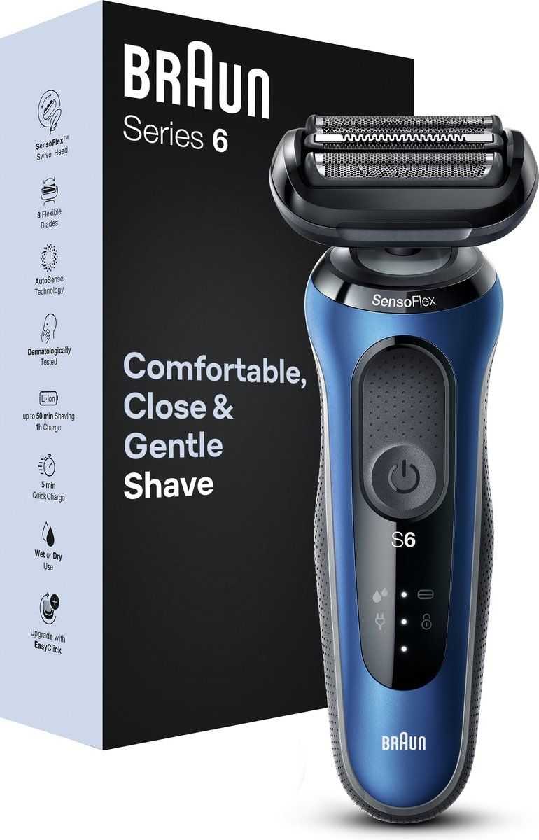 Braun Series 6 61-B1000s - Elektrisch Scheerapparaat Mannen - Blauw