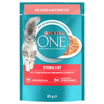 26x85g Zalm/Wortel Purina ONE Kattenvoer - natvoer katten