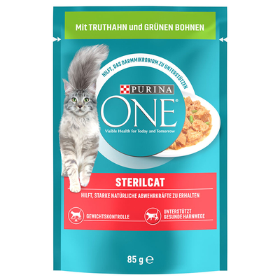 26 x 85 g  Sterilcat Kalkoen Purina ONE Kattenvoer - natvoer katten