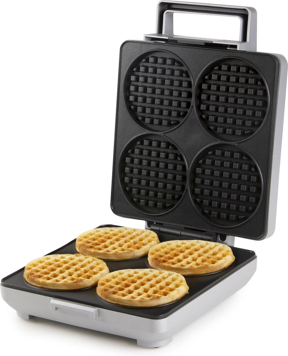 DOMO DO9251W Wafelijzer 'Wafflelicious' - voor 4 ronde wafels