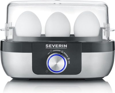 Severin EK 3163 - Eierkoker - electrisch - 3 eieren - zilver/zwart