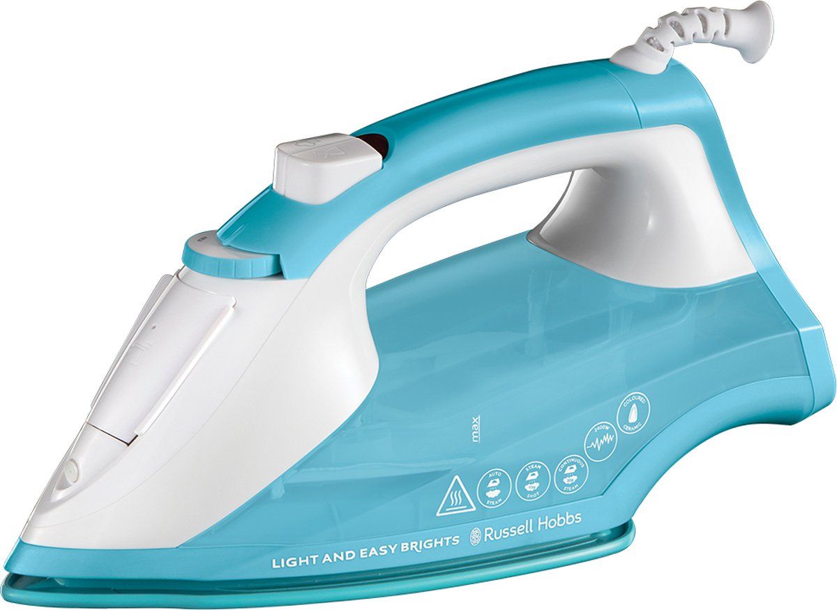 Russell Hobbs Light & Easy Brights Strijkijzer / Stoomstrijkijzer 26482-56 - Aqua