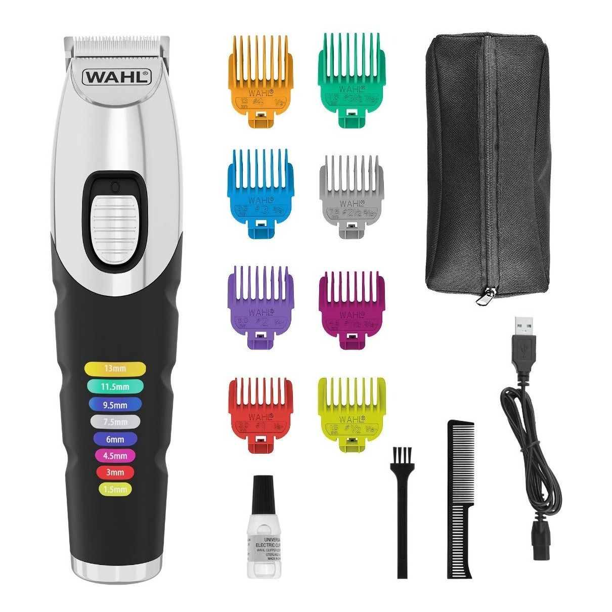 Wahl Trimmer / Color Trim Baardtrimmer / 9 Opzetstukken, Oplaadbaar Baardtrimmer Zwart