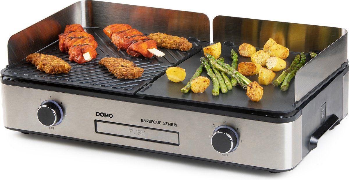 DOMO DO9259G Grillplaat Barbecue Genius - 2 temperatuurzones - 2400 W