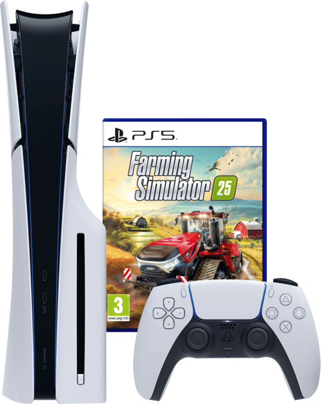 PlayStation 5 Slim Disc Edition + Farming Simulator 25