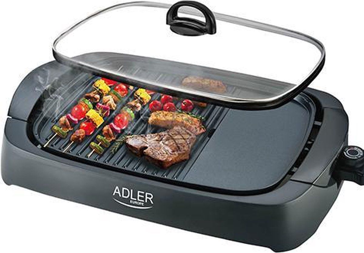 Adler AD 6610 - Elektrische Grill - non stick - 2200/3000 watt