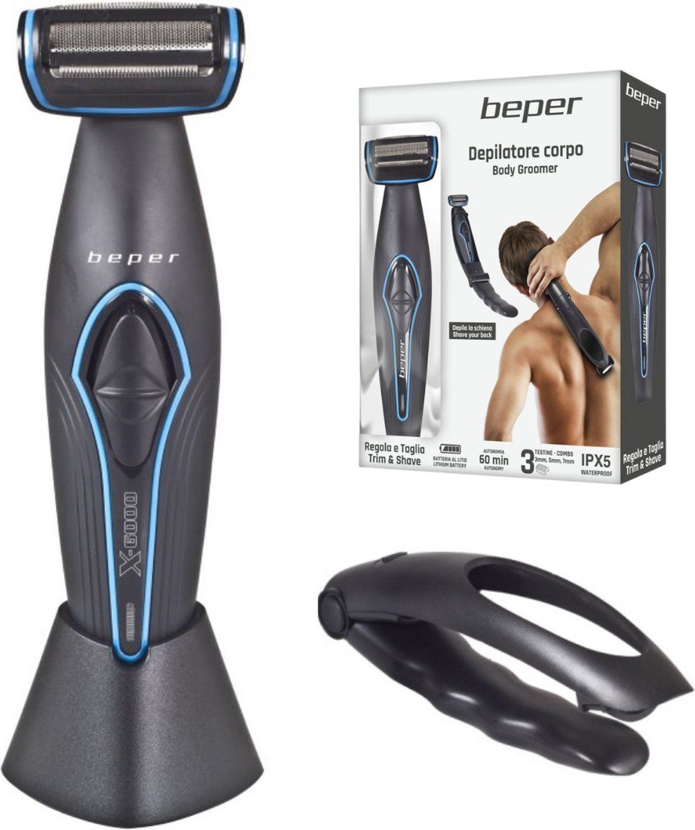 Beper 40.330 - Bodygroomer voor Mannen - Groomingsysteem - Lichaamstrimmer - Bodytrimmer - Scheerapparaat