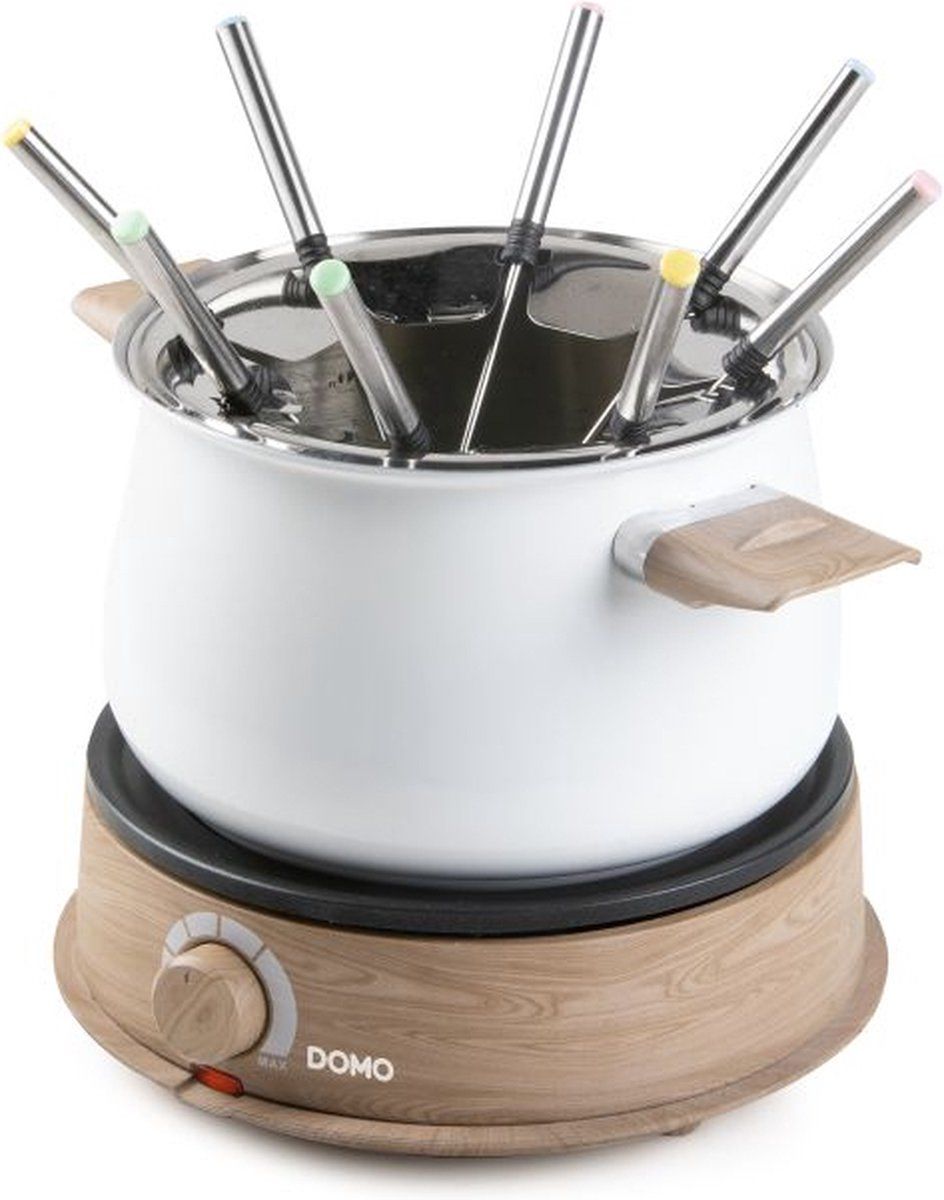 DOMO DO736F Fonduepan - 2 l - 8 personen - 1500W - Houten afwerking