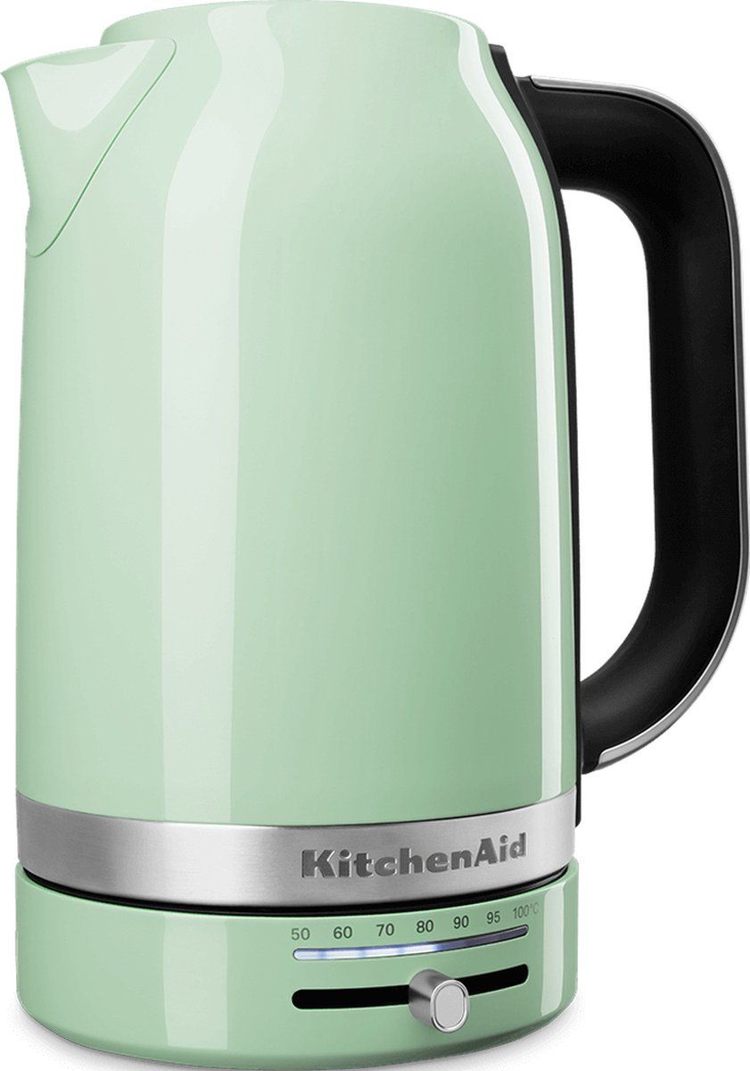 KitchenAid Waterkoker met temperatuurregeling tussen 50°C en 100°C - 1,7 l - Snel en stil - Roestvrij staal - Pistache