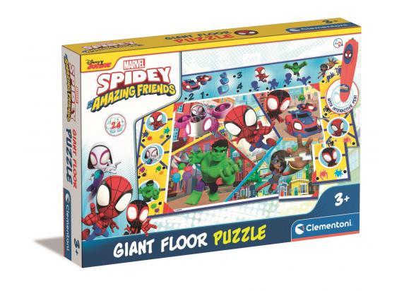 Clementoni - Marvel Spidey and Friends Vloerpuzzel - Met Interactieve Pen - 24 stukken - 70cm x 100cm - Vanaf 3 jaar