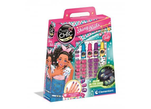 Clementoni - Crazy Chic Crazy Chic Shiny Nails Nagelkit Glow in the Dark