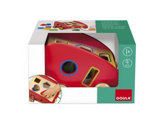 Jumbo - Goula - Houten trekauto blokkendoos - Vormenstoof