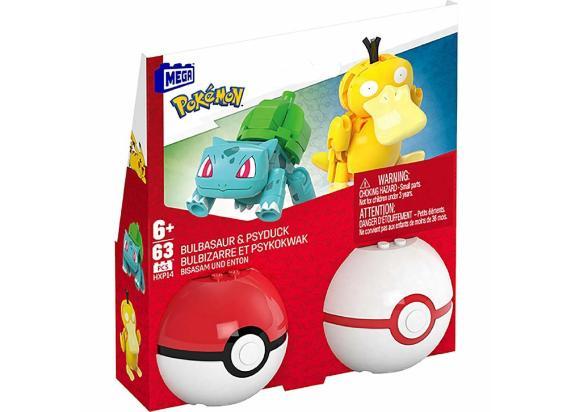 - Pokemon Fisher Price Mega Construx Pokemon Pokebal Bulbasaur & Psyduck