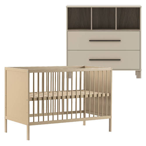 Cabino Babykamer Clay 2 Delig Baby Bed Lola + Commode Geneve