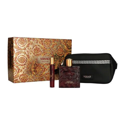 Versace Eros Flame Giftset EDP 100ML + EDP 10ML + Black Trousse