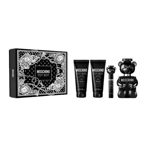 Moschino Toy Boy Giftset - 100 ml eau de parfum spray + 10 ml eau de parfum spray + 100 ml showergel + 100 ml aftershave balm - cadeauset voor heren