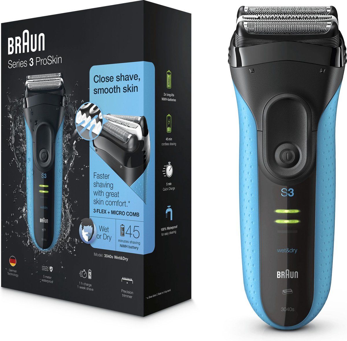 Braun Series 3 3040s - Elektrisch Scheerapparaat Mannen