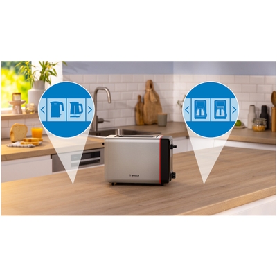 Bosch TAT5M420 broodrooster 2 snede(n) 970 W Roestvrijstaal