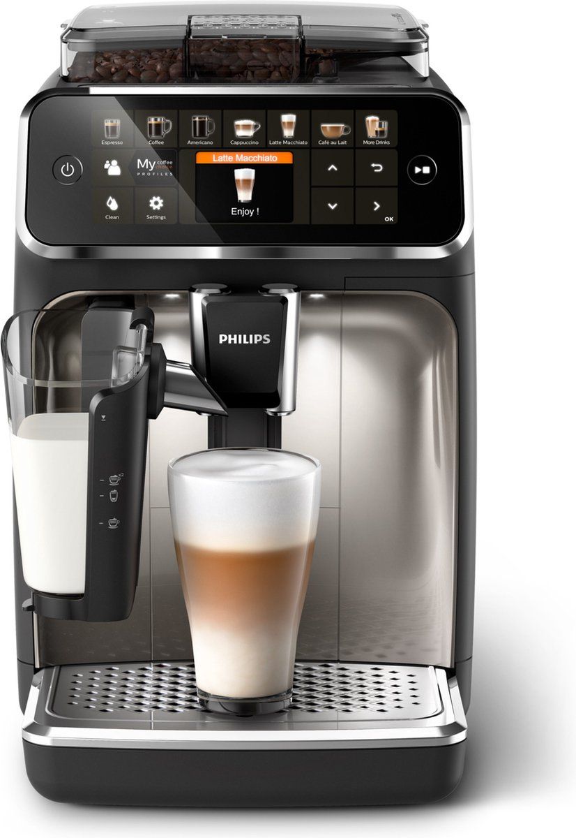 Philips 5400 Series LatteGo EP5447/90 - Espressomachine - 12 Soorten Koffie + Heet Water - Zwart - + AquaClean Filter