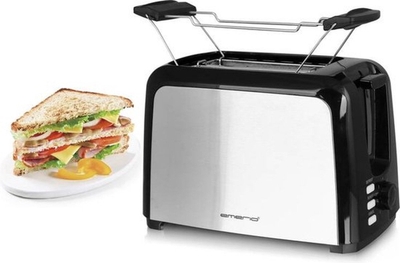 Emerio Broodrooster - 750W Toaster met 2 Sleuven - RVS - TO-123924 Zilverkleurig