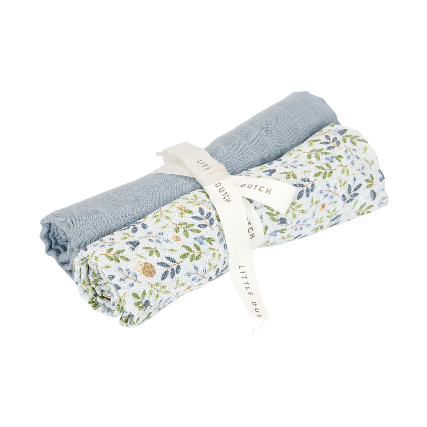 Little Dutch Hydrofiele Doek - Forest Adventure & Denim Blue - 70x70 cm - 2 stuks