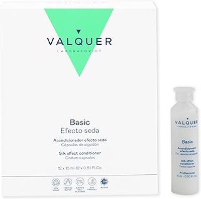 Valquer Laboratorios Herstellende en voedende conditioner met natuurlijke zijde - verpakking 12x15 ML, professionele haarbehandeling