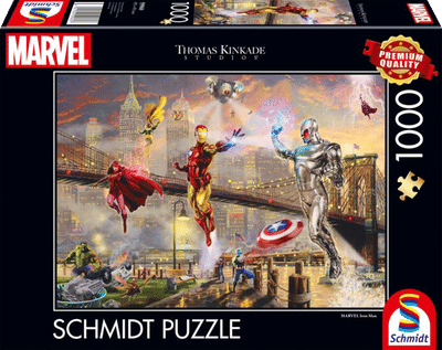 Schmidt Spiele puzzel Marvel Iron Man, Thomas Kinkade, puzzel voor volwassenen, 1000 stukjes, 59960