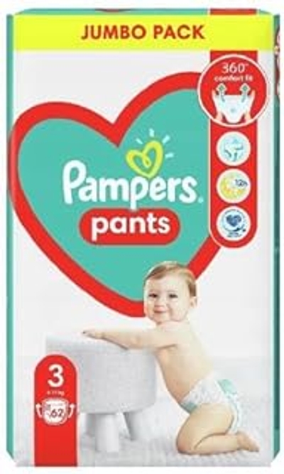 Pampers  luierbroekjes maat 3 - 62 stuks