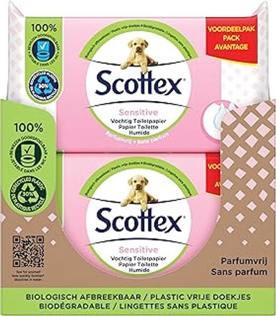Scottex vochtig toiletpapier - 456 doekjes