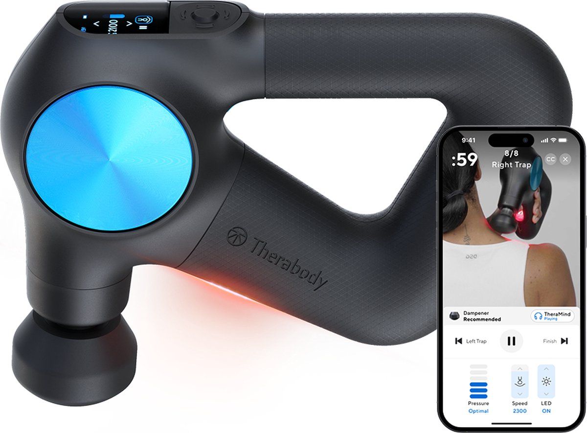 Therabody Theragun Pro Plus – Massage Gun – 7 Opzetstukken - LED Lichttherapie - Sneller Herstel & Pijnverlichting