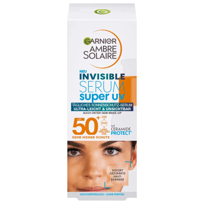 Garnier Ambre Solaire Zonnebrand Face invisible Serum super UV, SPF 50+, 30 ml