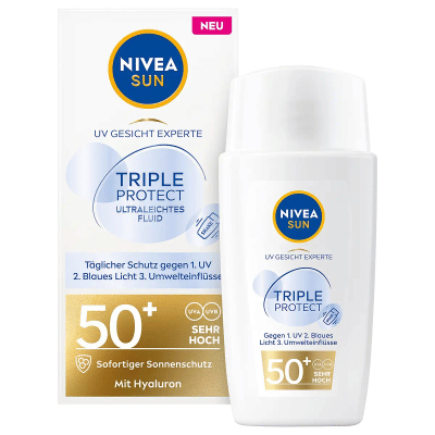 NIVEA SUN Zonnebrand Gezicht, triple protect, SPF 50+, 40 ml