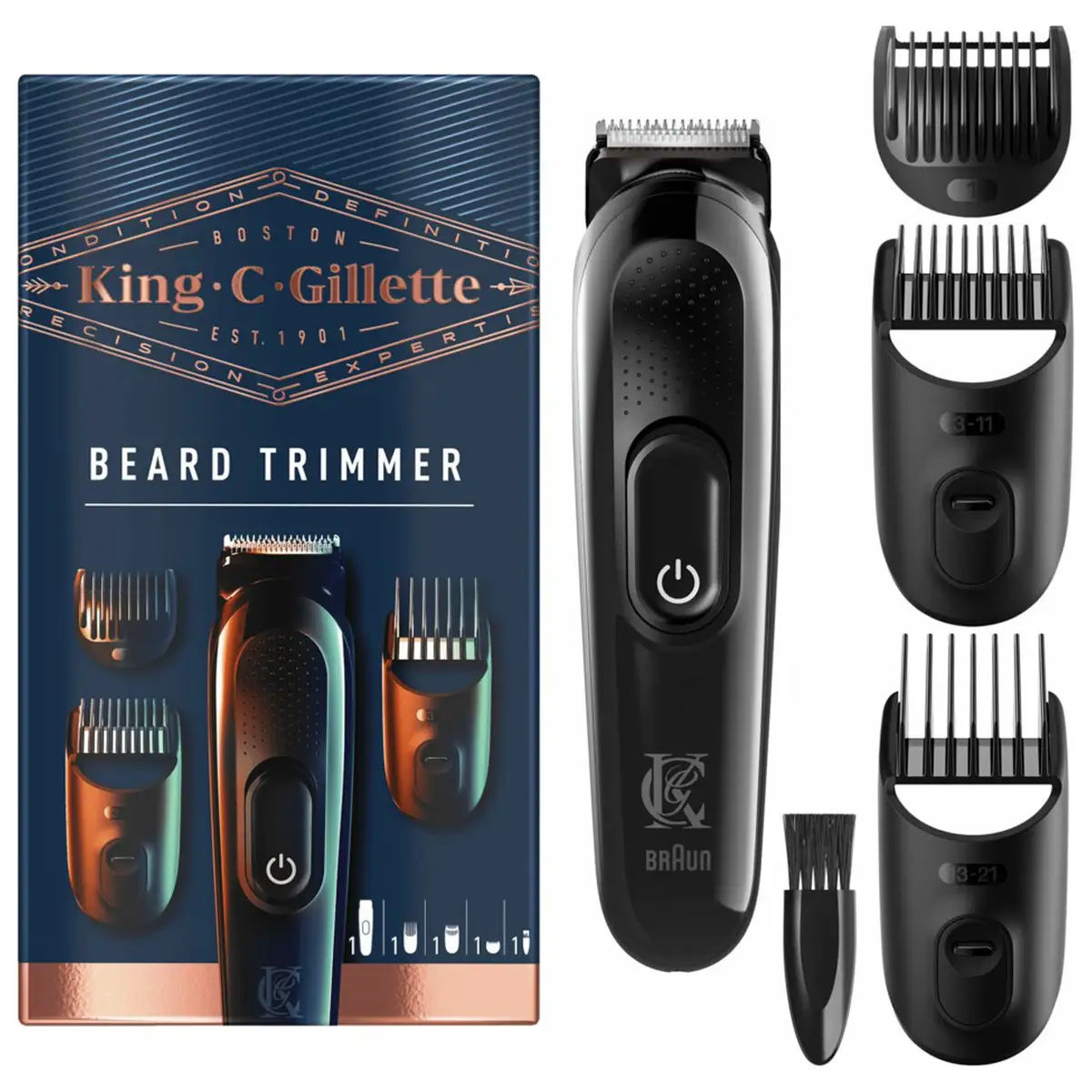 King C. Gillette Draadloze Baardtrimmer - Perfect voor nauwkeurig trimmen en stylen van je baard