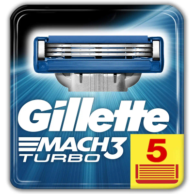 Gillette Mach 3 Turbo scheermesjes - 5 stuks