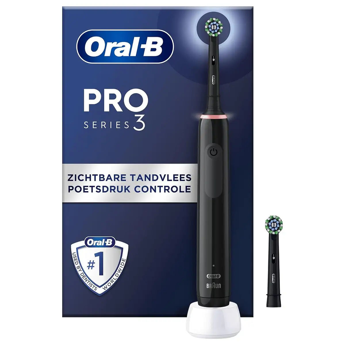 ORAL-B Pro3 3000 Cross Action - Elektrische Tandenborstel - 2 opzetborstels