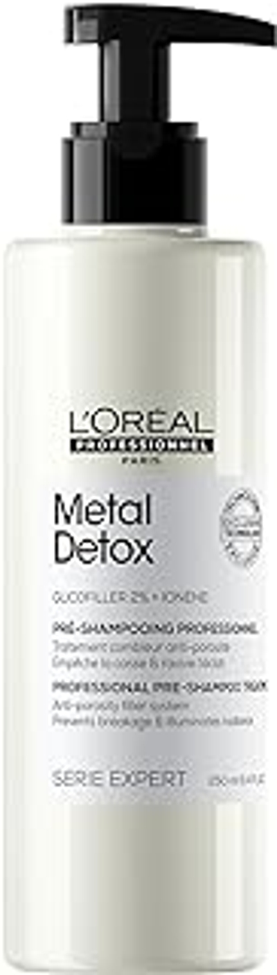 L'Oréal Professionnel Metal Detox Pre-shampoo - Reinigend en beschermend tegen haarbreuk en kleurverandering - Voor beschadigd haar - 250 ml
