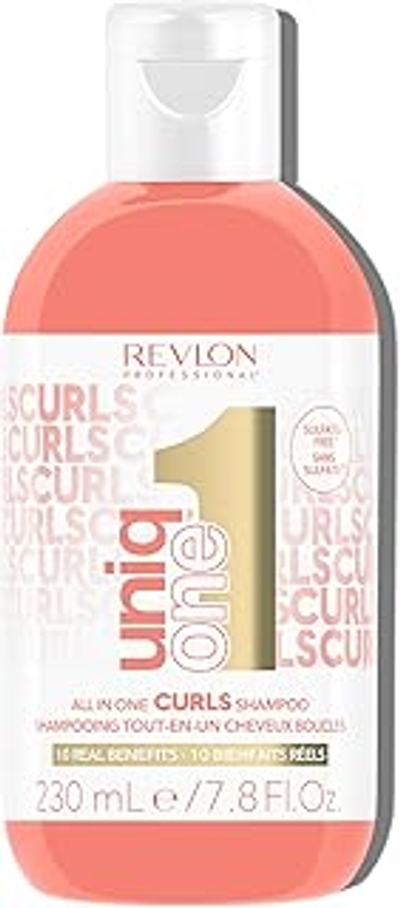 Revlon Professional UniqOne - Shampoo zonder sulfaten - Golvend en krullend haar - vegan shampoo - 10-in-1 haarverzorging - Natuurlijke definitie van krullen - 230 ml