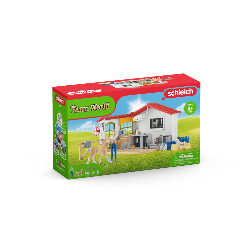 schleich FARM WORLD dierenartspraktijk met dieren 42502